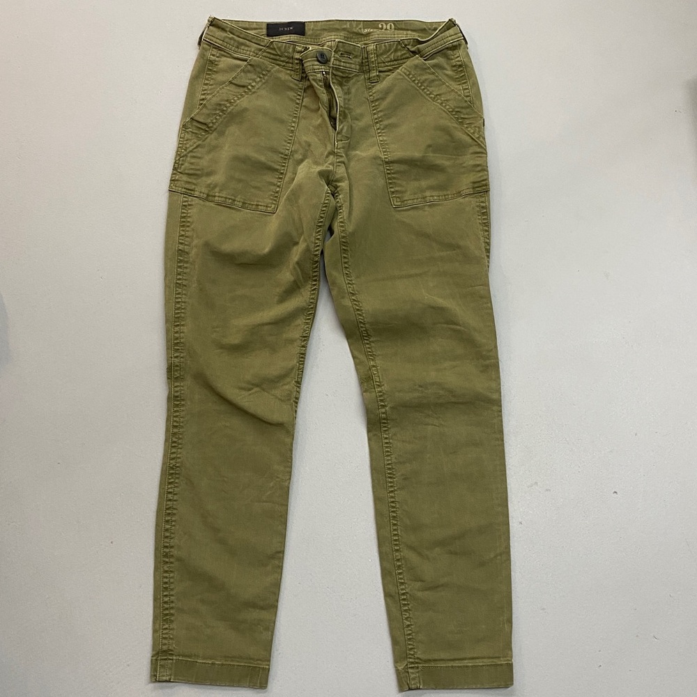 J. Crew Women's Straight Leg Jeans in Olive Green